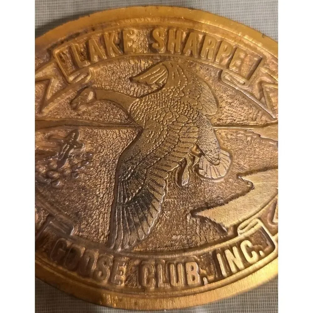 Belt Buckle Mens Lake Sharpe South Dakota Daleco Mfg